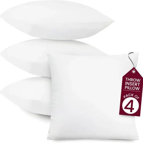Lux Decor Throw Pillow Inserts – Set of 4