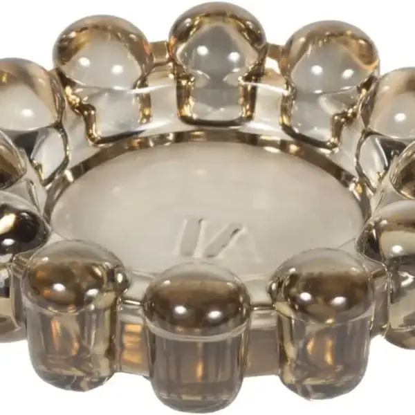 Modern Decorative Smoky Glass Candle Dish