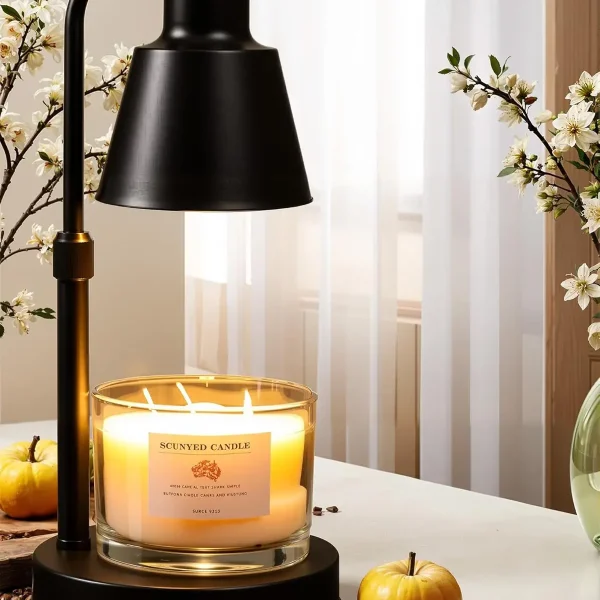 Timer Candle Warmer Lamp with Adjustable Brightness & Height