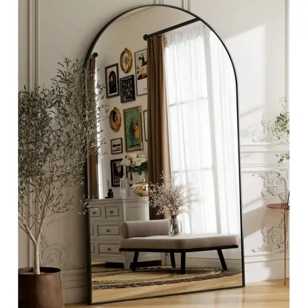 72x44 Black Arched Full Length Mirror