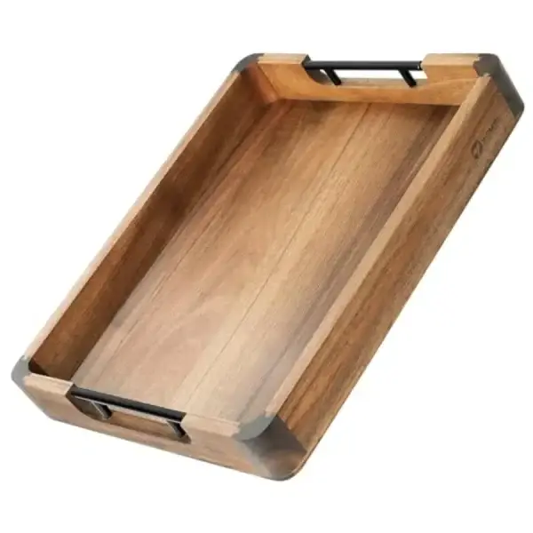 Wood Serving Tray with Handles 17"x13"